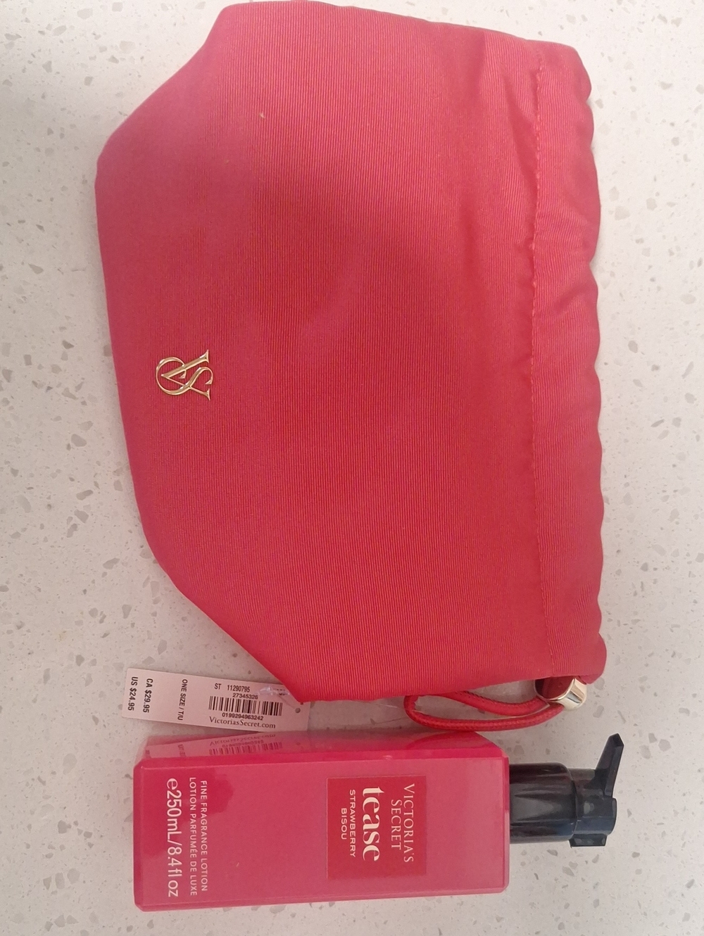 Strawberry Bisou Lotion And Hot Pink Bag